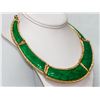 Image 2 : GREEN BRASS NECKLACE ANTIQUE STYLE NECKLACE