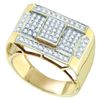 Image 1 : 10K Yellow-gold 1.00CTW DIAMOND MICRO PAVE RING