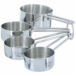 Chef's Secret 4pc T304 Stainless Steel Measuring Cup Se