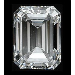 GIA CERT 0.7 CTW EMERALD DIAMOND E/VS2