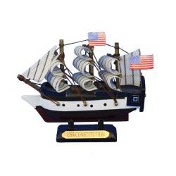 4" WOODEN USS CONSTITUTION SHIP