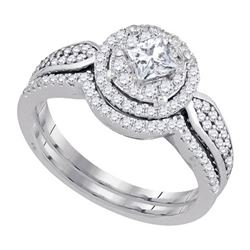 14KT White Gold 0.91CTW DIAMOND 0.27CT-CPR BRIDAL SET