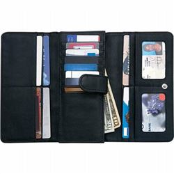 Embassy Ladies' Solid Genuine Leather Wallet with RFID