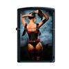 Image 1 : GENUINE ZIPPO LIGHTER VIEW FROM BEHIND--BLUE BACKGROUND