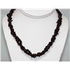 Image 1 : 270.01 CTW Natural Garnet Double Twisted Row Necklace