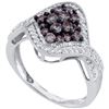 Image 1 : 10KT White Gold 1.00CTW COGNAC DIAMOND FASHION RING