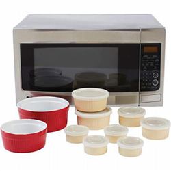 LaCuisine 18pc Microwave Stoneware Set