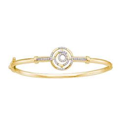 14KT Yellow Gold 0.25CTW DIAMOND  FASHION BANGLE