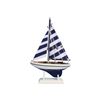 Image 1 : 9" BLUE STRIPED PACIFIC SAILER SAILBOAT