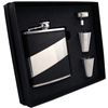 Image 1 : Visol Descent Deux Black Leatherette 6oz Flask Gift Set