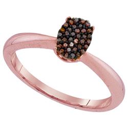 10KT Rose Gold 0.11CTW DIAMOND MICRO-PAVE RING