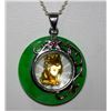 Image 2 : NATURAL CHINESE GREEN JADE PENDANT YEAR OF THE DOG NECK