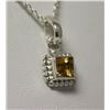 Image 2 : NATURAL CITRINE PENDANT 0.60 CTW .925 STERLING SILVER
