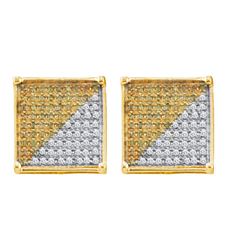 10KT Yellow Gold 1.0CTW DIAMOND MICRO PAVE EARRING