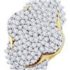 Image 1 : 10KT Yellow Gold 7.00CTW ROUND DIAMOND LADIES CLUSTER R