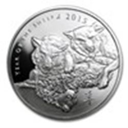 2015 1 oz Silver Round - Year of the Sheep Proof (w/Box