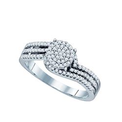 10KT White Gold 0.33CTW DIAMOND MICRO PAVE  RING