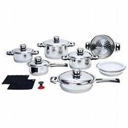 Chef's Secret 16pc 7-Ply Surgical Stainless Steel Cookw