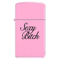 GENUINE SLIM ZIPPO LIGHTER  SEXY BITCH 