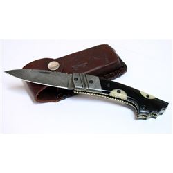 HAND MADE 8" DAMASCUS STEEL BUFFALO BONE HANDLE KNIFE