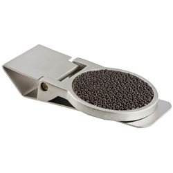 Visol Fio Dark Brown Stingray Hinged Money Clip