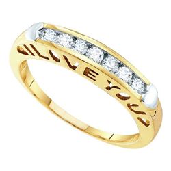 10K Yellow-gold 0.27CTW DIAMOND LADIES FASHION BAND