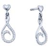 Image 1 : 14KT White Gold 0.13CT DIAMOND LADIES FASHION EARRING