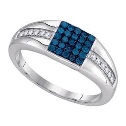 10KT White Gold 0.50CTW DIAMOND FASHION MENS RING