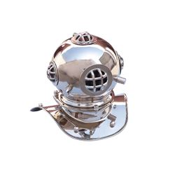 NAUTICAL 9" CHROME DIVERS HELMET