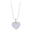 Image 1 : 14KT White Gold 1.00CTW PRINCESS DIAMOND HEART LADIES P