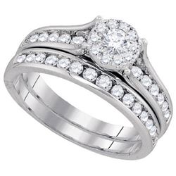 14KT White Gold 1.00CTW DIAMOND 0.20CT-CRD BRIDAL SET