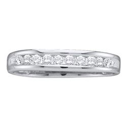 10KT White Gold 0.10CT DIAMOND FASHION BAND
