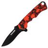 Image 1 : 8" SKULL DESIGN HANDLE ORANGE S/A POCKET KNIFE