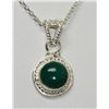 Image 1 : NATURAL EMERALD PENDANT 1.45 CTW .925 STERLING SILVER