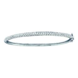 14KT White Gold 2.00CTW DIAMOND FASHION BANGLE