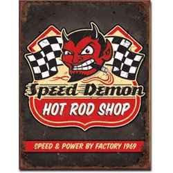 SPEED DEMON NOSTALGIC METAL SIGN