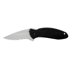 KERSHAW SERRATED BLACK SCALLION BLADE LENGTH: 2.25" CLO