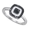 Image 1 : 10K White-gold 0.50CTW BLACK DIAMOND FASHION RING