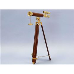 Nautical Floor Standing Brass/Wood Griffith Astro Teles