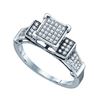 Image 1 : 10KT White Gold 0.20CTW DIAMOND MICRO PAVE RING