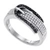 Image 1 : 10K White-gold 0.25CTW DIAMOND FASHION RING