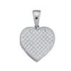Image 1 : 10KT White Gold 0.25CTW DIAMOND HEART PENDANT