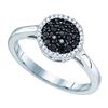 Image 1 : 10KT White Gold 0.25CT BLACK DIAMOND FASHION RING