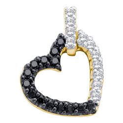 10KT Yellow Gold 0.26CTW DIAMOND HEART PENDANT