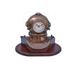 Image 1 : ANTIQUE STYLE 12" BRASS DIVERS HLEMET CLOCK ON ROSEWOOD