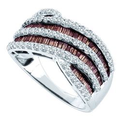 14KT White Gold 1.52CT COGNAC DIAMOND FASHION BAND