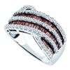 Image 1 : 14KT White Gold 1.52CT COGNAC DIAMOND FASHION BAND