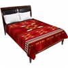 Image 1 : Burgundy Native American Print Blanket