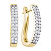 Image 1 : 14KT White Gold 1.0CT DIAMOND FASHION HOOPS