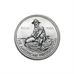 1 oz Silver Round - Engelhard Prospector (1986/Eagle)